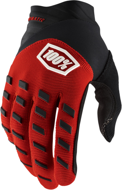 100% Youth Airmatic Gloves - Red/Black - Medium 10001-00009