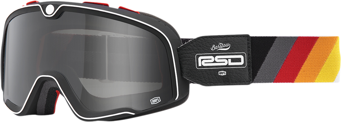 100% Barstow Goggle - Roland Sands Malibu - Smoke Lens 50000-00006