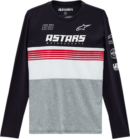 ALPINESTARS Turbo Long-Sleeve T-Shirt - Black/Heather Gray - XL 1213711111028XL