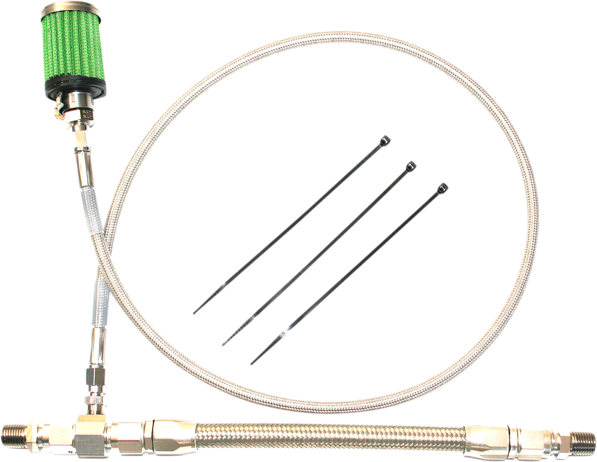 FEULING PARTS Oil Tank Breather Kit - Stainless - 02'-06' Touring 3080