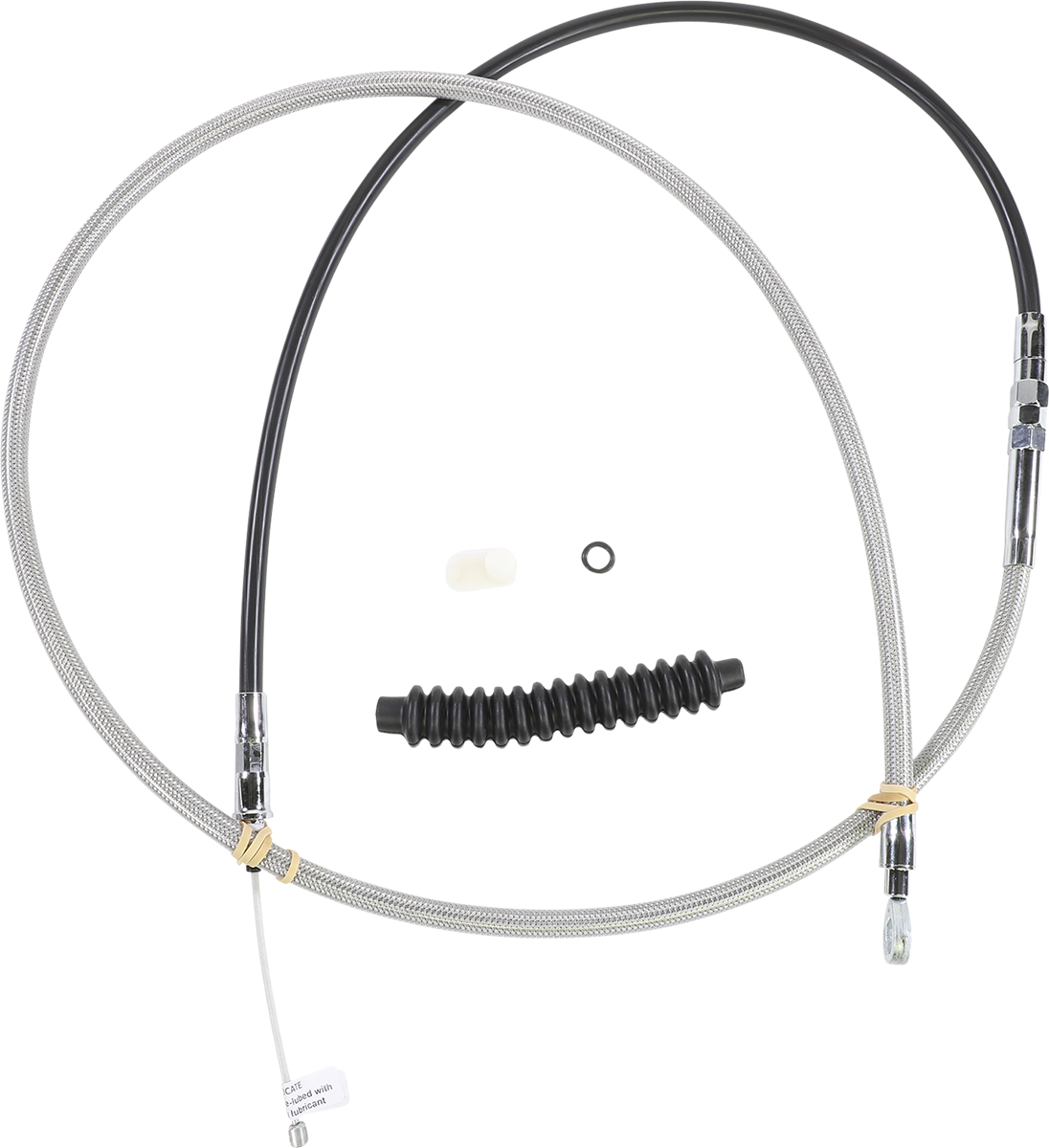 DRAG SPECIALTIES High-Efficiency Braided Stainless Steel Clutch Cable - 74" 5322412HE