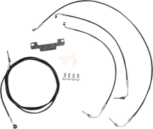 LA CHOPPERS Standard Black Vinyl Handlebar Cable/Brake Line Kit - Stock Ape Hangers - '21-'22 FLH LA-8056KT-08B