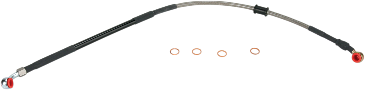 MOOSE OFFROAD Brake Line - Rear - Stainless Steel - Honda CRF450R H02-2-027/P