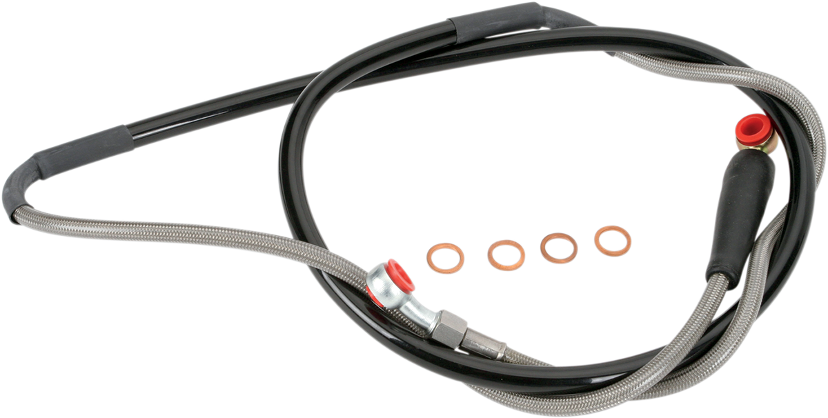 MOOSE OFFROAD Brake Line - Front - Stainless Steel - Yamaha Y01-1-043/P