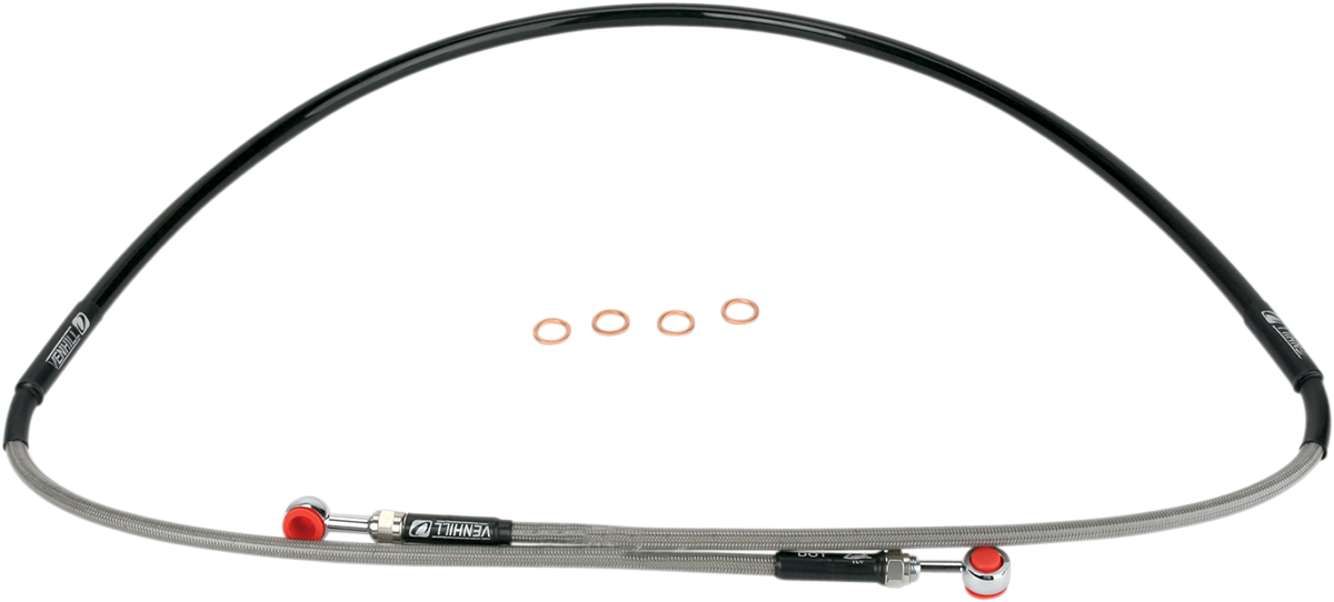 MOOSE OFFROAD Brake Line - Front - Stainless Steel - Yamaha YZ 80/85 Y01-1-048/P