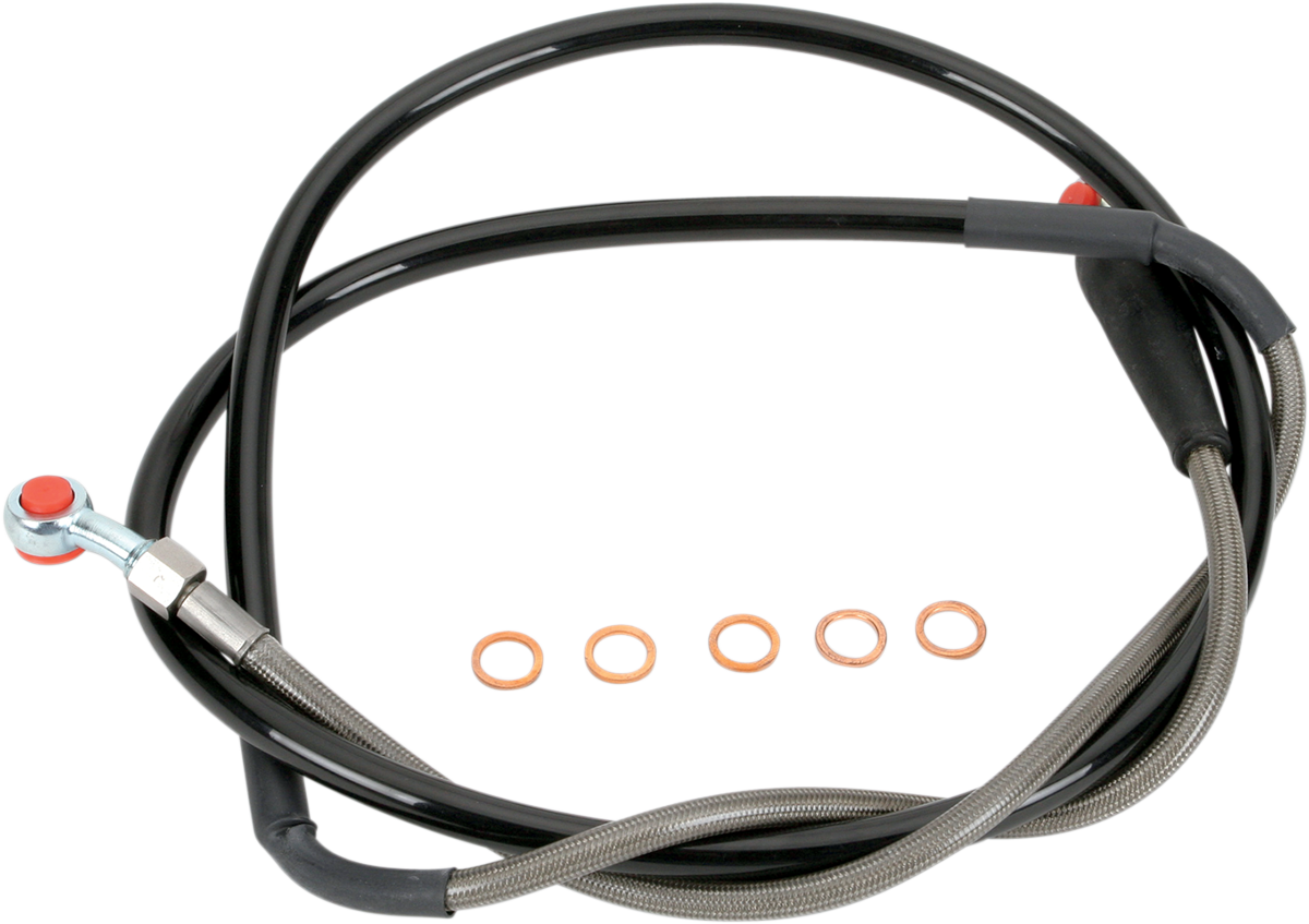 MOOSE OFFROAD Brake Line - Front - Stainless Steel - Yamaha Y01-1-046/P