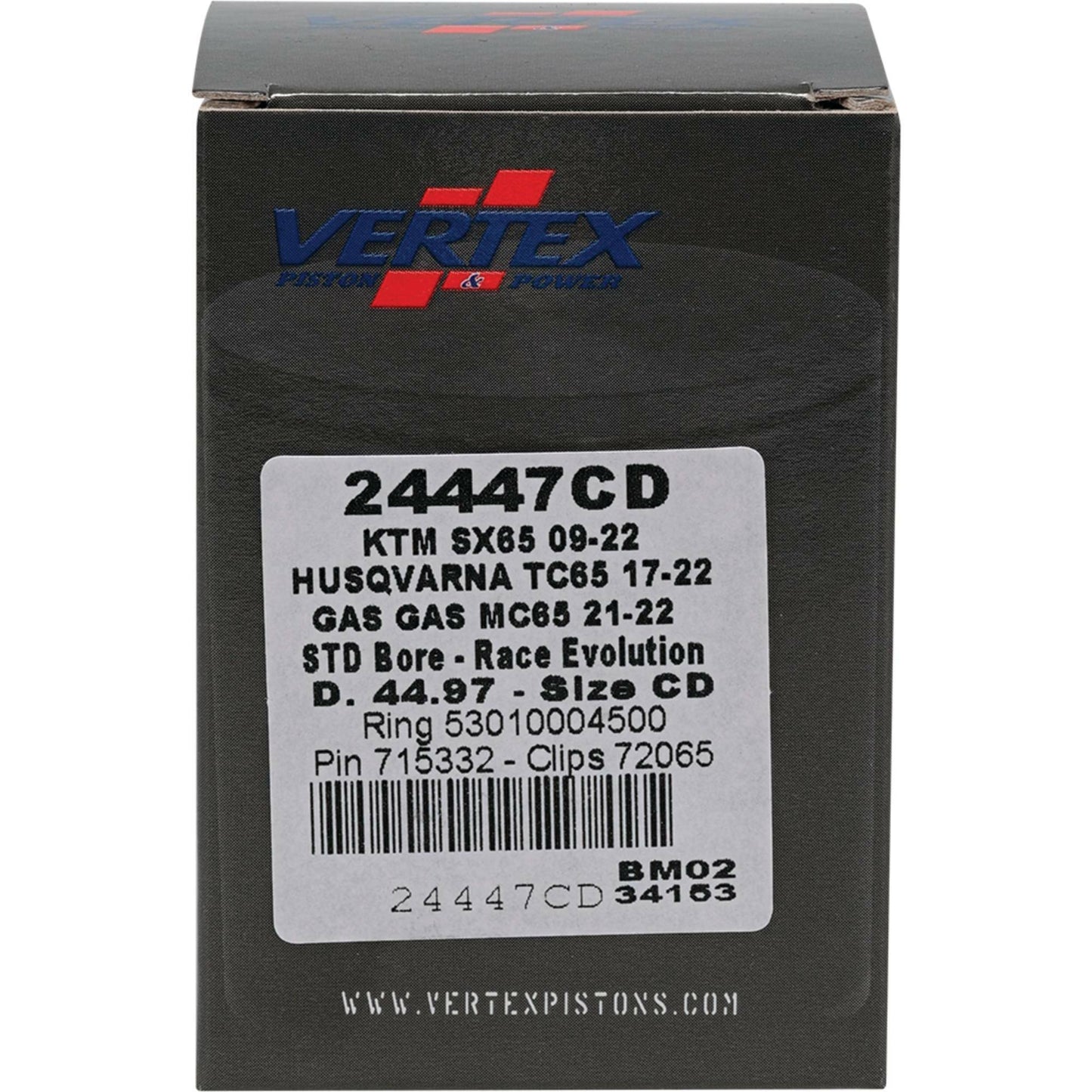 Piston Kit Cast Race Evolution 44.97/Std Ktm / Husq / Gas