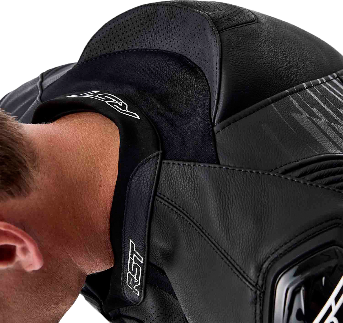 Tractech Evo D3o Jacket Blk/Whi Leather 3x