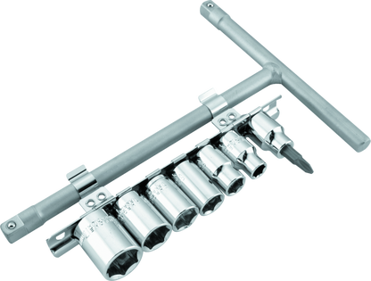 BikeMaster 3/8in Drive T-handle Set (8mm/10mm/12mm/13mm/14mm/17mm/#2 Phillips)