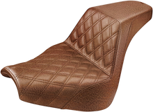 SADDLEMEN Step-Up Seat - Front Lattice Stitch - Brown - FXBR/S '18-'20 818-31-172BR