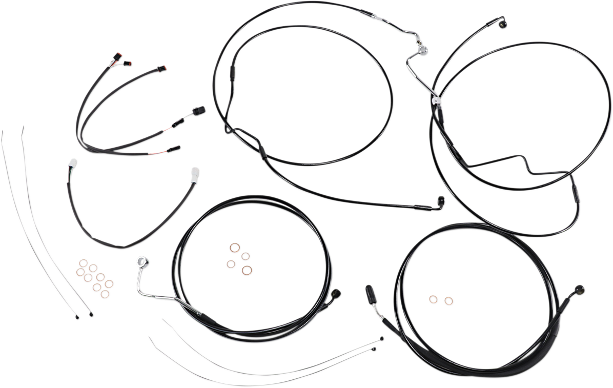MAGNUM SHIELDING XR Handlebar Installation Kit - 15"-17" Ape Hangers '17-'20 FLTR - Black 486872