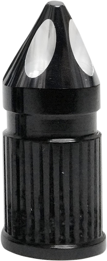 AVON GRIPS Valve Stem Cap - Spike - Black - Anodized SVC-308-ANO-SPK