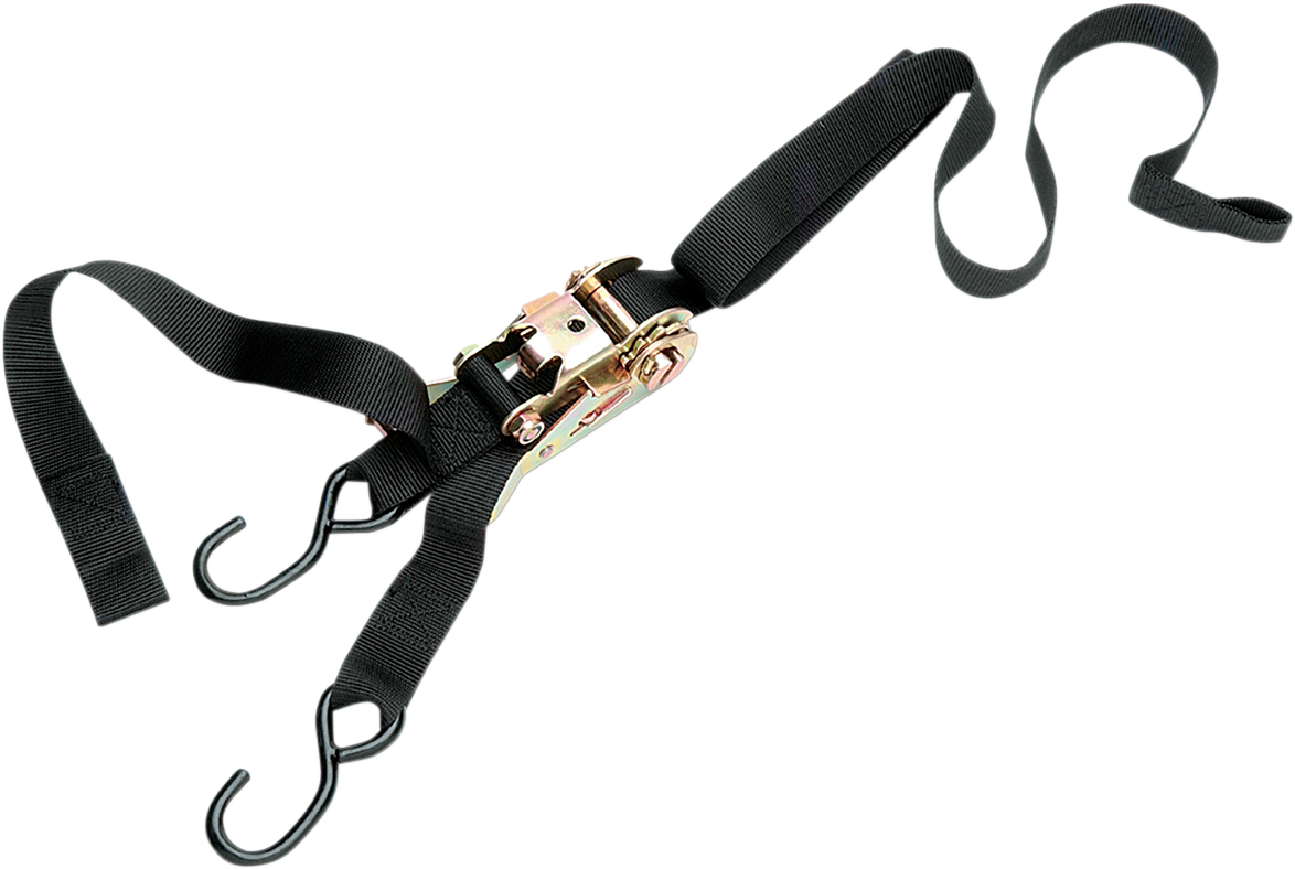 PARTS UNLIMITED 1" Ratchet Tied Down - Assist - Black 3920-0074