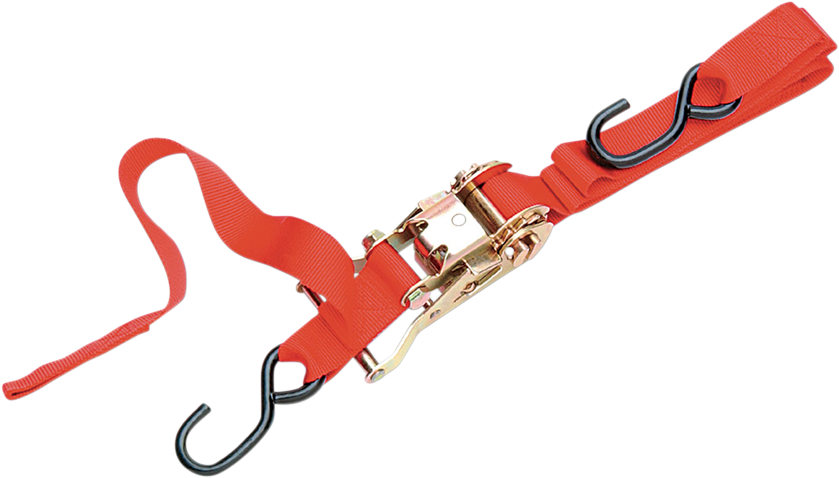 PARTS UNLIMITED 1" Ratchet Tied Down - Assist - Red 3920-0075