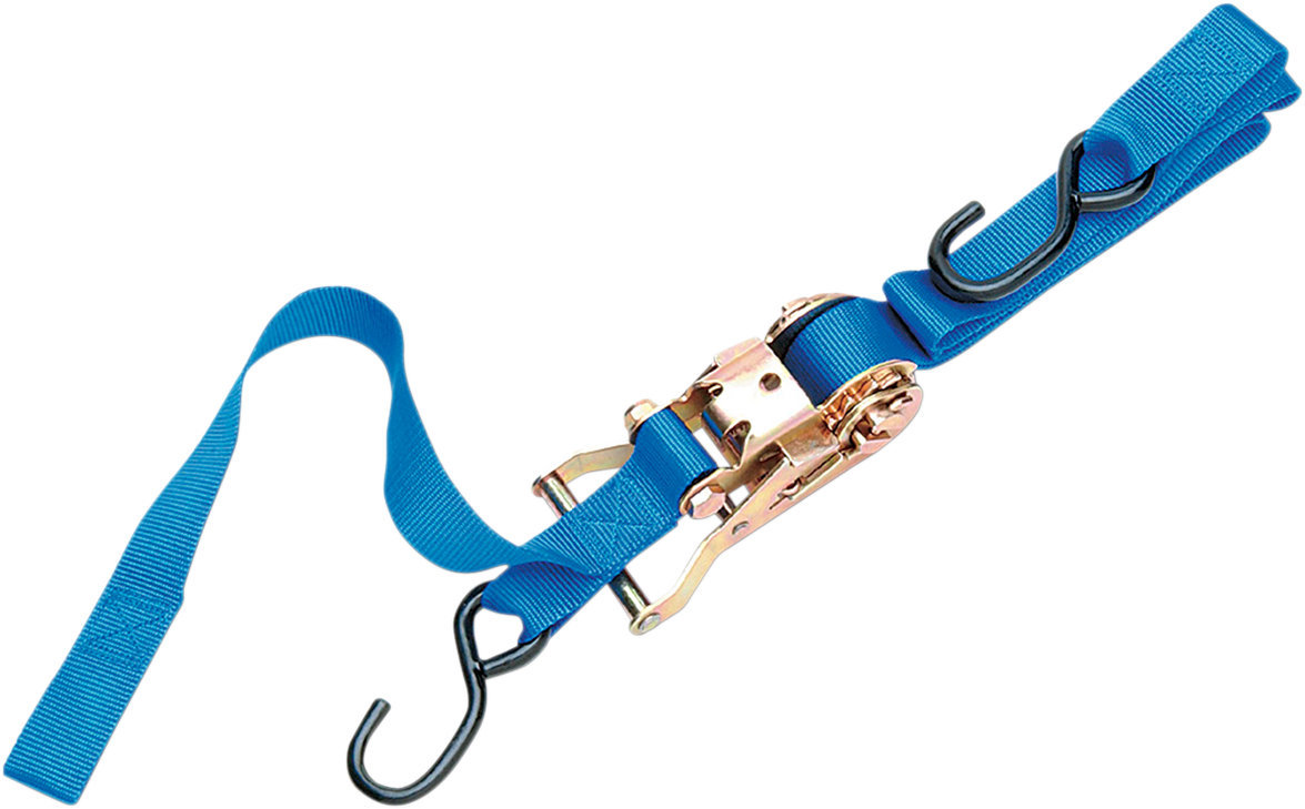 PARTS UNLIMITED 1" Ratchet Tied Down - Assist - Blue 3920-0076