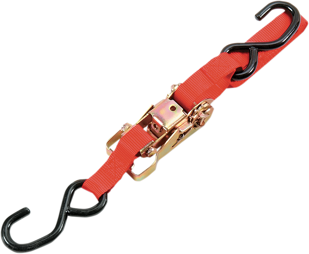 PARTS UNLIMITED Heavy-Duty Ratchet Tie-Down - 1-1/2" x 6' - Red 3920-0081