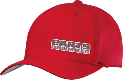 THROTTLE THREADS Parts Unlimited Curved Bill Hat - Red - Large/XL PSU29H51RDLXL