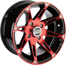 MOOSE OFFROAD Wheel - 387X - Rear - Anodized Red/Black - 14x8 - 4/110 - 4+4 387ML148110BWR4