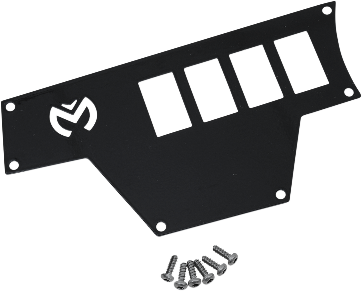 MOOSE OFFROAD Dash Plate - Large - Left - Black 100-4360-PU
