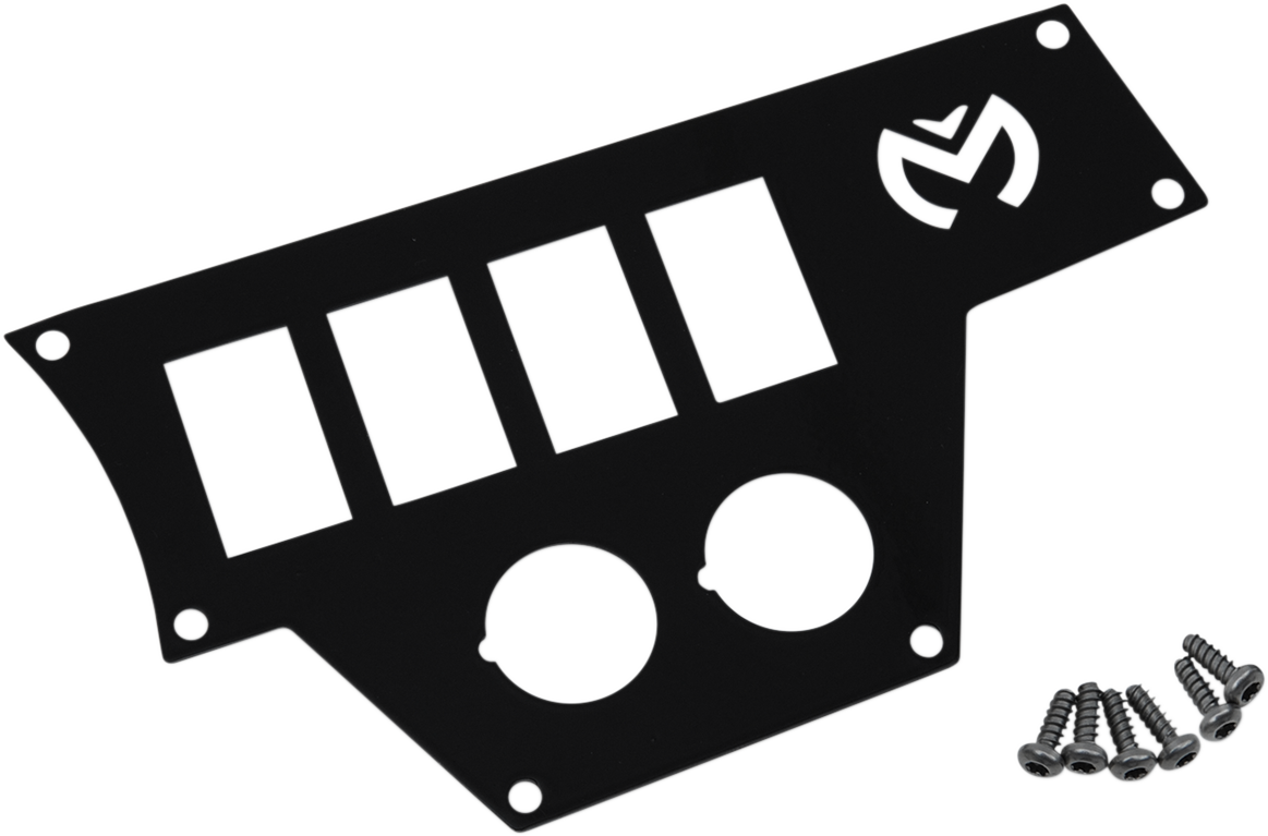 MOOSE OFFROAD Dash Plate - Large - Right - Black 100-4370-PU