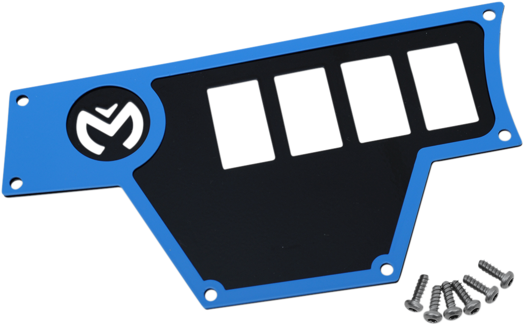 MOOSE OFFROAD Dash Plate - Large - Left - Blue - 100-4362-PU