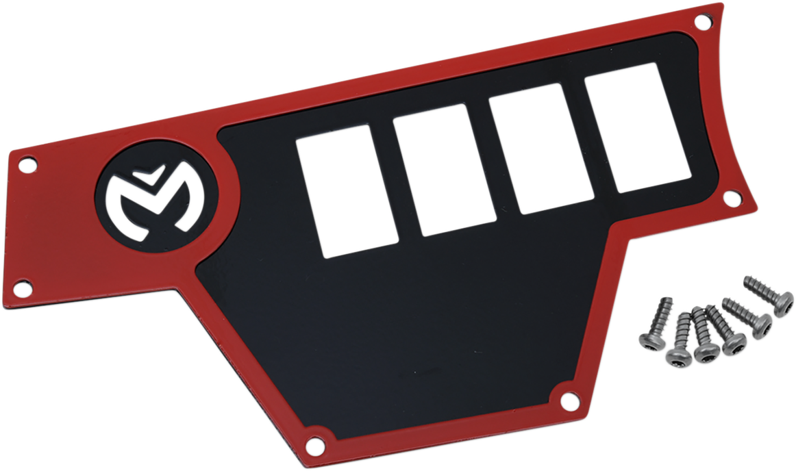 MOOSE OFFROAD Dash Plate - Large - Left - Red 100-4363-PU