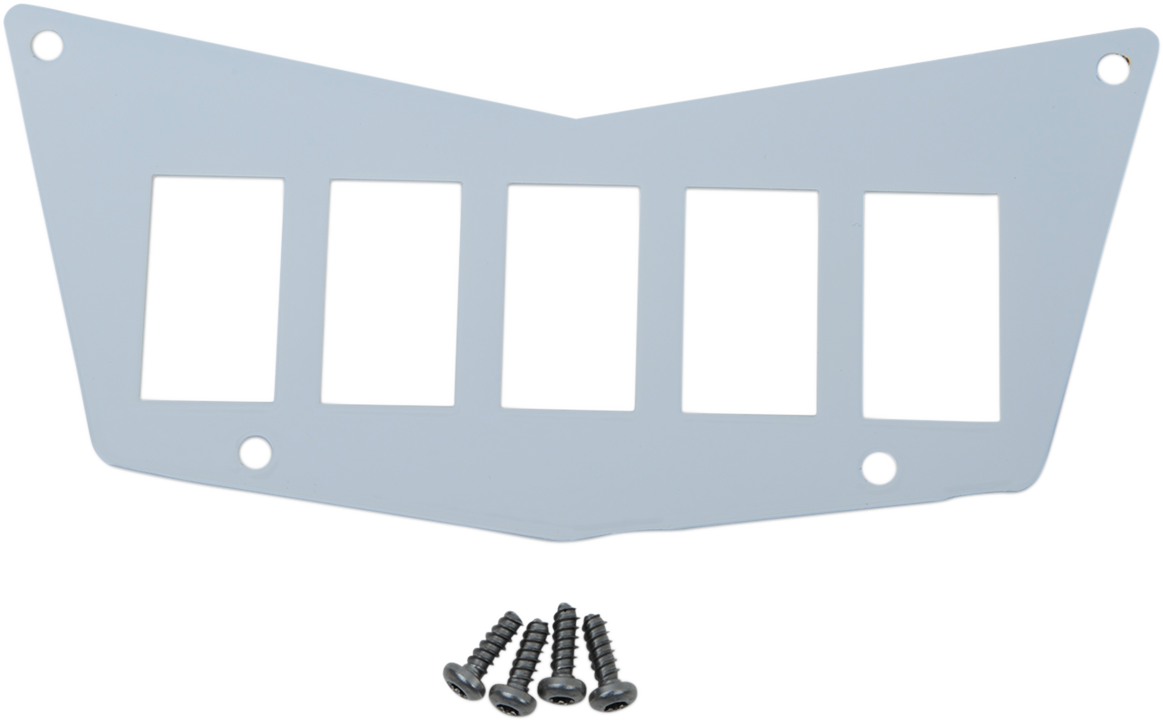 MOOSE OFFROAD Dash Plate - 5 Switch - White 100-4381-PU
