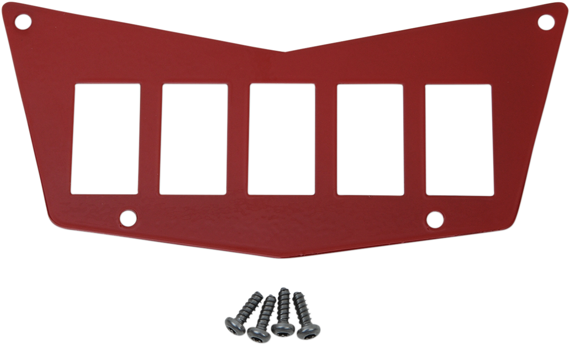 MOOSE OFFROAD Dash Plate - 5 Switch - Red 100-4383-PU