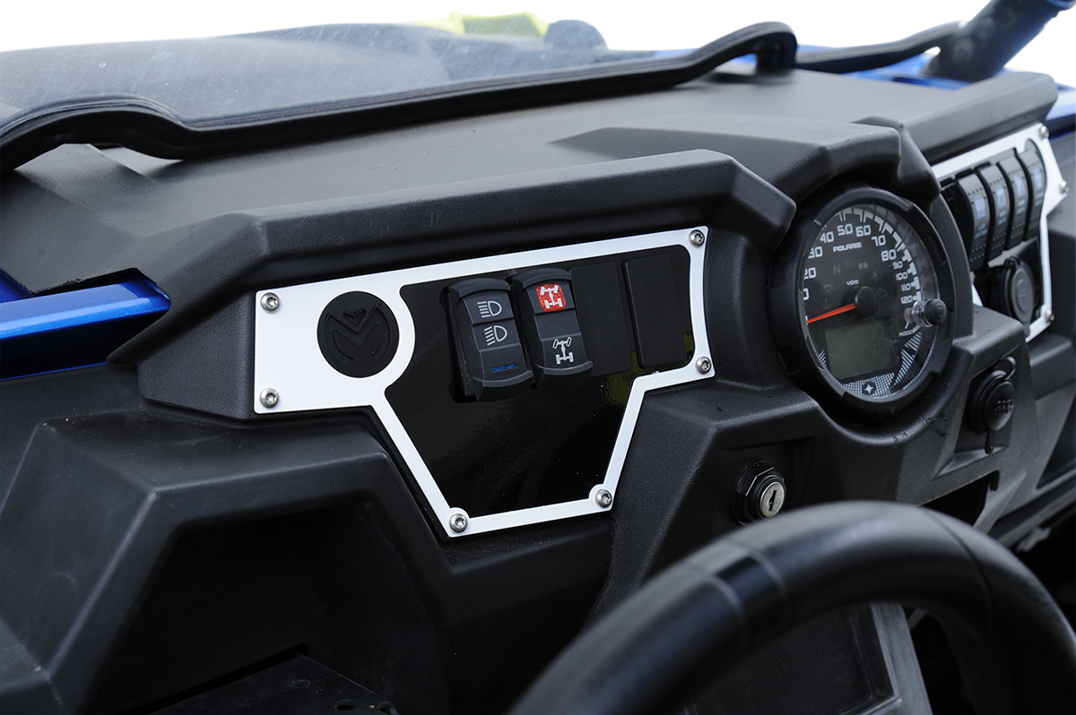 MOOSE OFFROAD Dash Plate - Large - Left - White 100-4361-PU