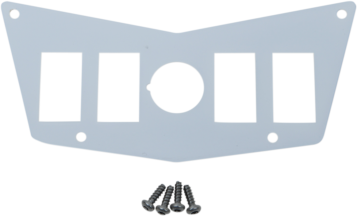 MOOSE OFFROAD Dash Plate - 4 Switch - White 100-4391-PU