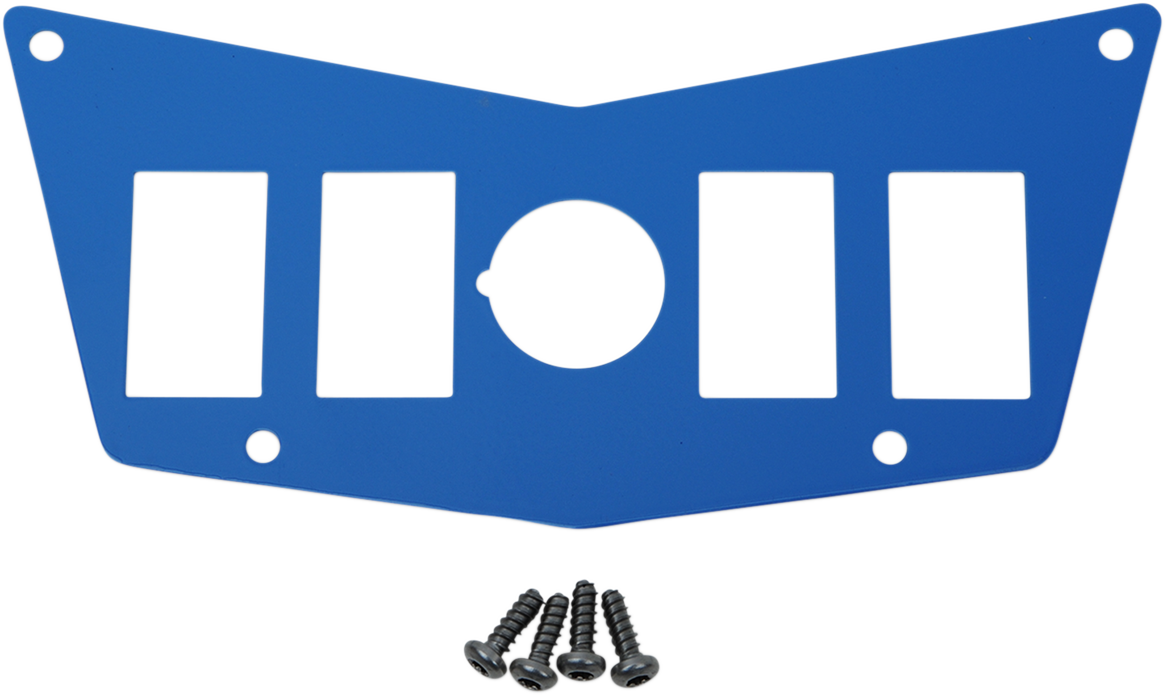 MOOSE OFFROAD Dash Plate - 4 Switch - Blue 100-4392-PU