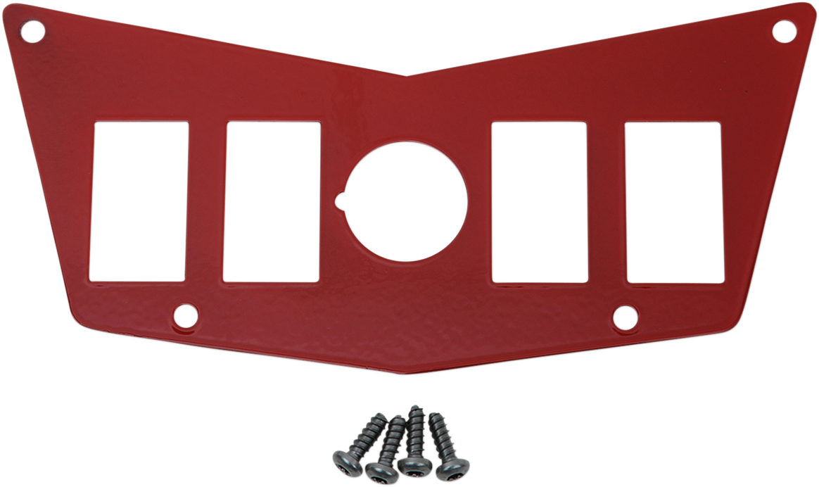 MOOSE OFFROAD Dash Plate - 4 Switch - Red 100-4393-PU