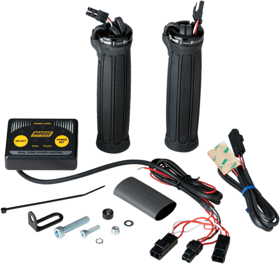 MOOSE OFFROAD Clamp-On Dual Zone Heated Grip Kit for ATVs - Thumb Warmer 215071