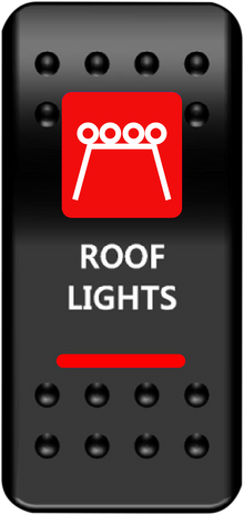MOOSE OFFROAD Rocker Switch - Roof Light - Red RFL-PWR-R