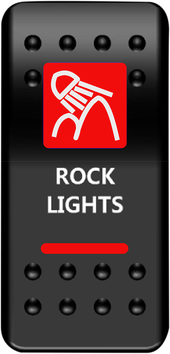 MOOSE OFFROAD Rocker Switch - Rock Lights - Red RCK-PWR-R