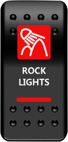 MOOSE OFFROAD Rocker Switch - Rock Lights - Red RCK-PWR-R