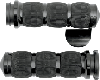 AVON GRIPS 3-Ring Air Cushioned Grips - TBW - Throttle Boss - Anodized AIR-90-AN-B-FL