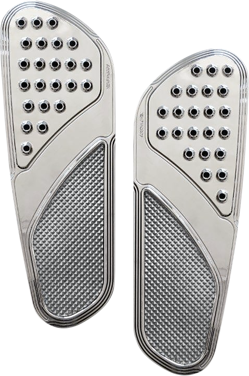 ACCUTRONIX Front Floorboards - Extended - Chrome - Knurled - FL FBF01-KDVC