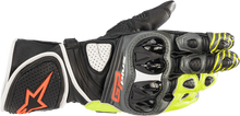 ALPINESTARS GP Plus R v2 Gloves - Metallic Gray/Black/Fluo Yellow/Fluo Red - Small 3556520-9135-S