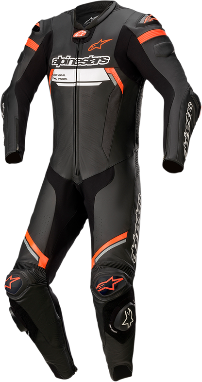 ALPINESTARS Missile Ignition v2 1-Piece Leather Suit - Black/Red Fluo - US 46 / EU 56 3150222-1030-56
