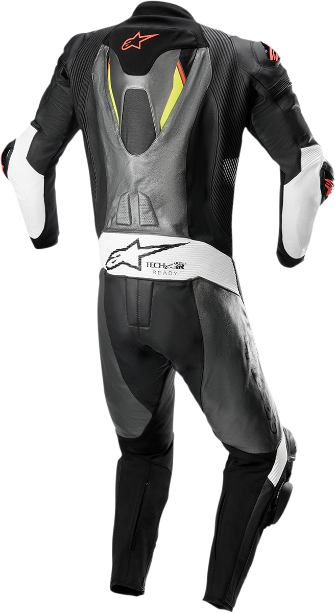 ALPINESTARS Missile Ignition v2 1-Piece Leather Suit - Metallic Gray/Black/Yellow/Red Fluo - US 40 / EU 50 3150222-9135-50