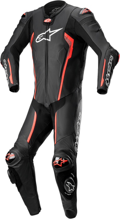 ALPINESTARS Missile v2 1-Piece Leather Suit - Black/Red Fluo - US 48 / EU 58 3150122-1030-58