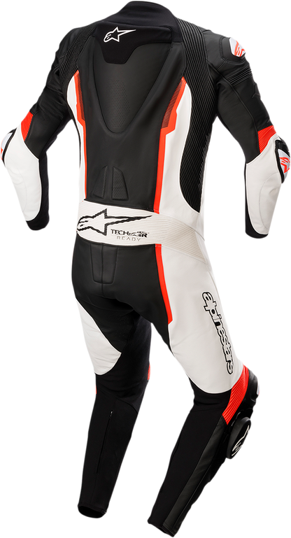 ALPINESTARS Missile v2 - 1-Piece Leather Suit - Black/White/Red Fluo - US 50 / EU 60 3150122-1231-60