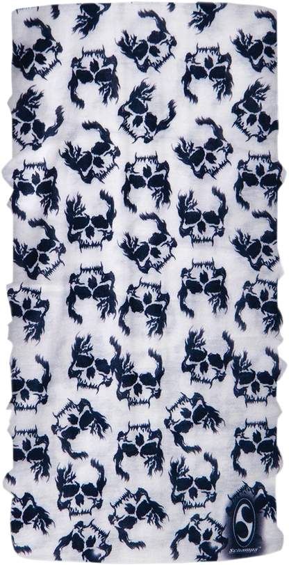 SCHAMPA & DIRT SKINS Skulls Neck Tube - White TUBE-84