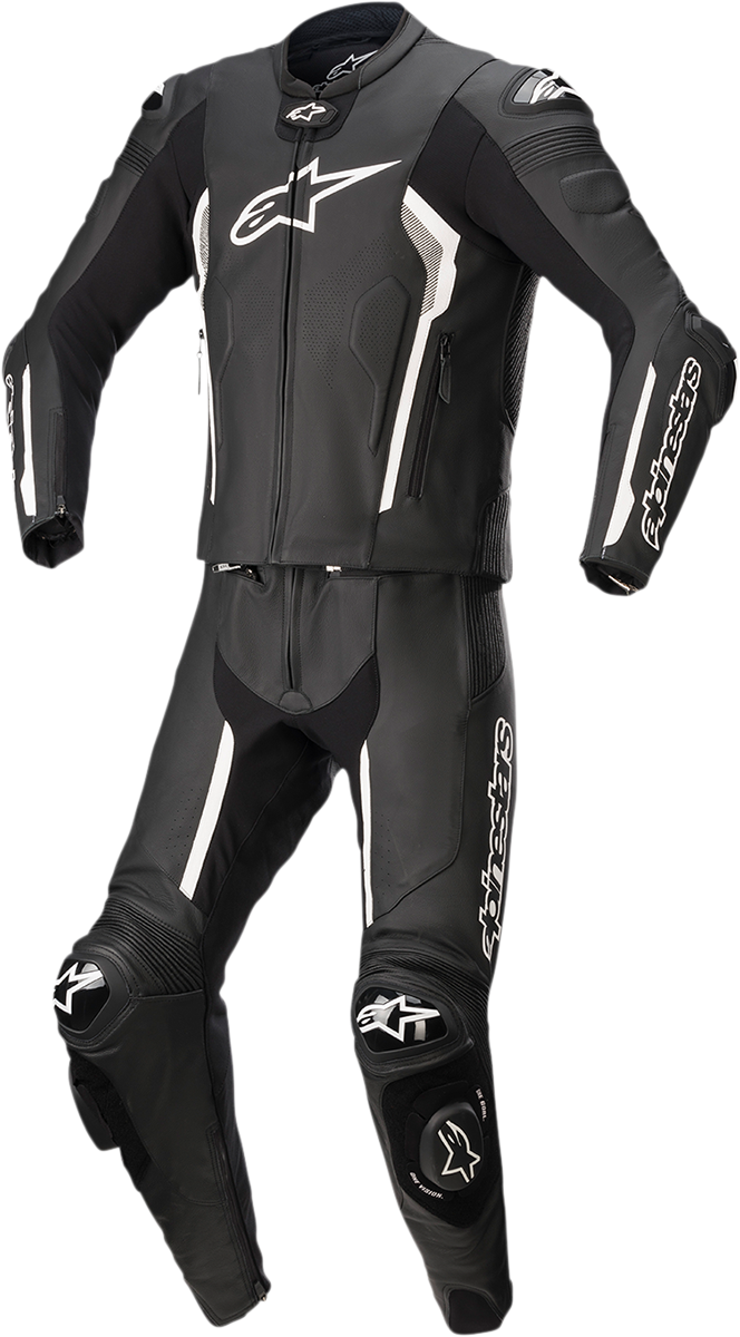 ALPINESTARS Missile v2 2-Piece Leather Suit - Black/White - US 48 / EU 58 3160122-12-58