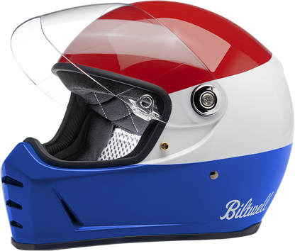 BILTWELL Lane Splitter Helmet - Podium - Gloss Red/White/Blue - XS 1004-549-101