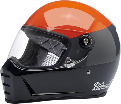 BILTWELL Lane Splitter Helmet - Podium - Gloss Orange/Gray/Black - Small 1004-550-102