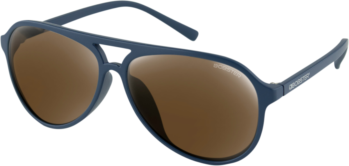 BOBSTER Maverick Sunglasses - Matte Navy - Brown HD Silver Mirror Lens BMAV103HD