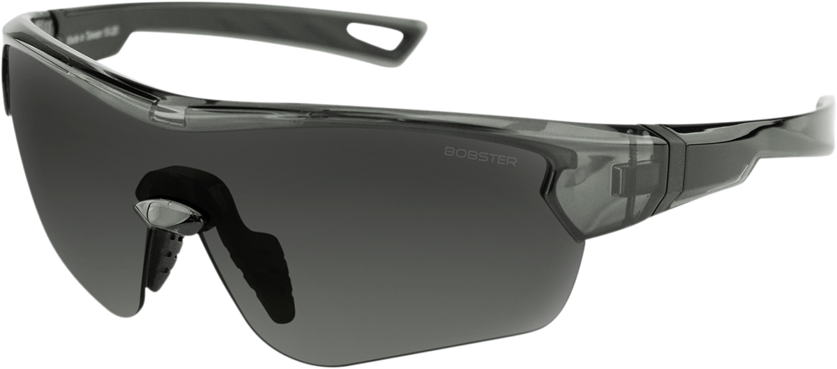 BOBSTER Stella Sunglasses - Gloss Clear Gray - Smoke Lens BSTEL102