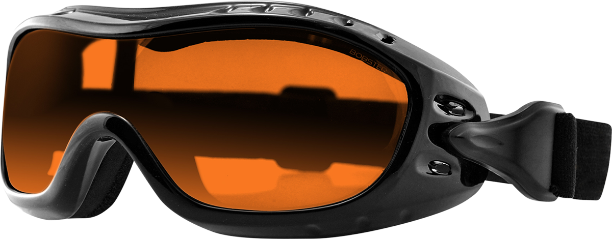 BOBSTER Night Hawk Goggle - Gloss Black - Amber Lens BHAWK01A